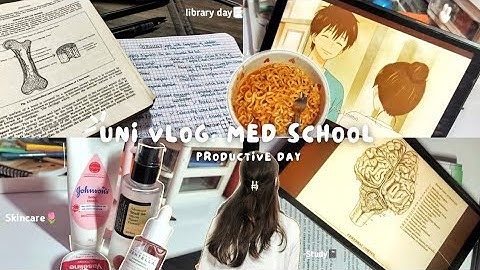 Uni Diaries📓1st year Med school🩺 , library studying, Note-taking, Productive day in India