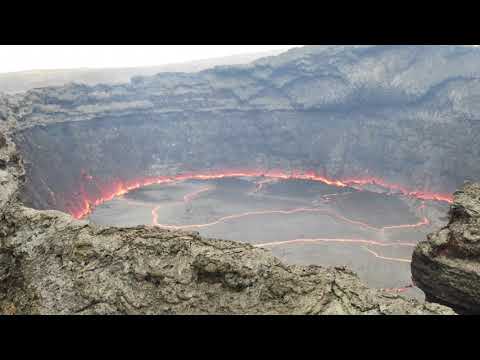 video of Iceland Geldingadalir Volcano little after stops