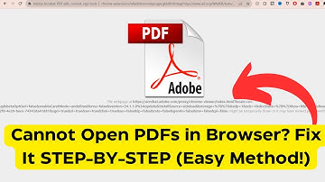 Cannot Open PDFs in Browser? Fix It STEP-BY-STEP (2 Methods)