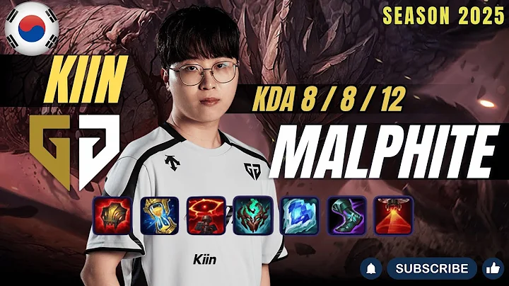 GEN Kiin MALPHITE vs JAYCE Top - Patch 25.23 KR Ranked | lolrec