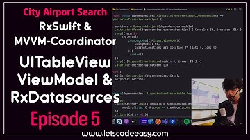 #5 UITableView using ViewModel and RxDatasources - RxSwift MVVM Coordinator iOS App