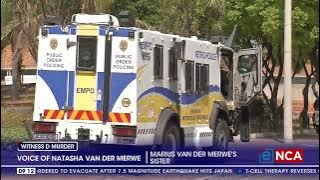 Sister of slain witness speaks out