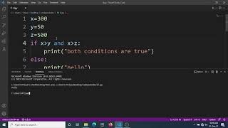 Logical operator use in if else statement in python
