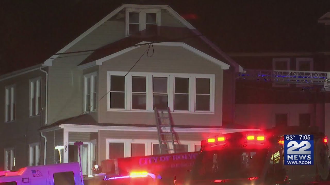 Crews put out large fire on South St. in Holyoke - YouTube