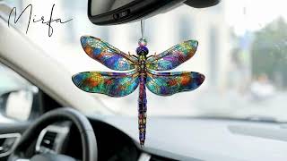 Gift for Women Dragonfly Decor Suncatcher Effect, Dragon Fly Stained Glass Effect