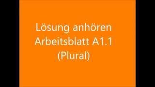 Lösung A1.1: Arbeitsblatt Plural
