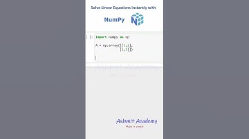 Solve Linear Equations Instantly with NumPy #numpy #numpytutorial #python