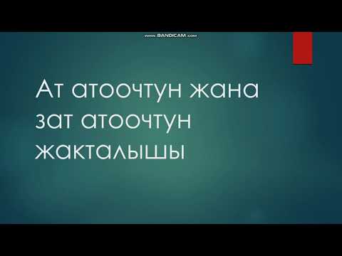 Video: Айыптоочтон зат атоочтун тукумун кантип айтууга болот