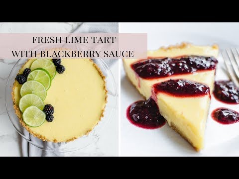 Fresh Lime Tart with Blackberry Sauce