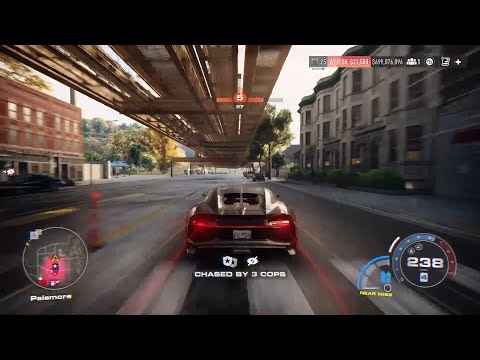 NFS Unbound Bugatti Chiron Sport Police Chase 