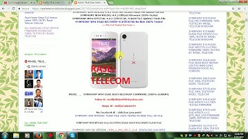 SYMPHONY W94 DEAD BOOT REPAIR FLASH FILE 1000% TESTED BY RASEL TELECOM