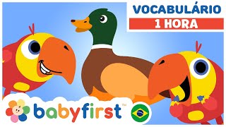 Desenhos Educativos para Crianças | aprender animais | ovos surpresa com Larry | BabyFirst Brasil