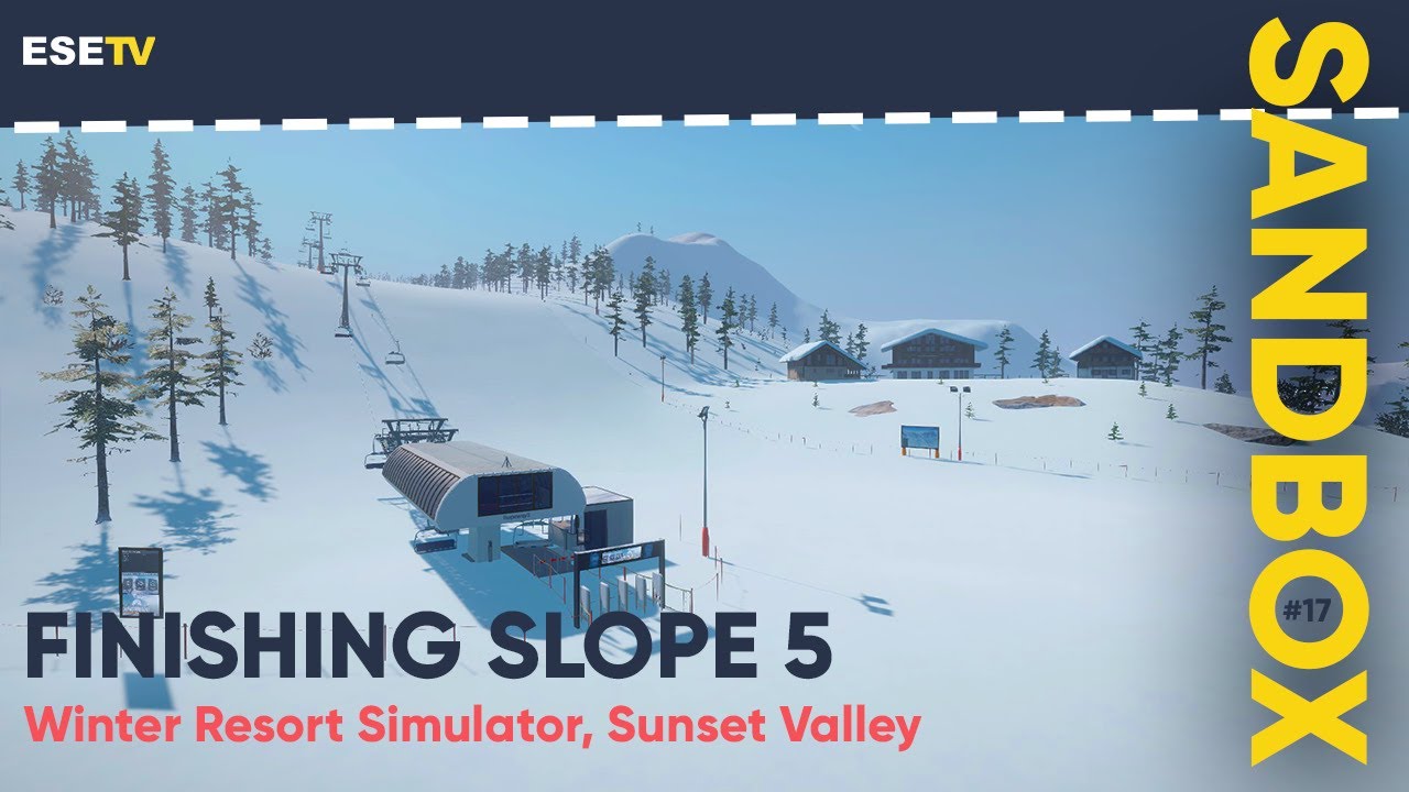 Finishing slope 5, Winter Resort Simulator Sunset Valley Ski Resort Part 17