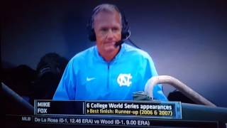 Tar Heels hilarious in dugout during coach Fox interview