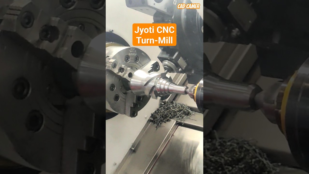 Jyoti CNC Turn-Mill #shorts #ytshorts #cnc #turnmill #turning #milling #cncmachine #cad #cam #4axis