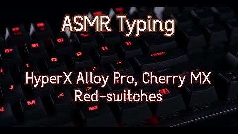 [ASMR] Pure typing sounds on mechanical keyboard (Red Switches)