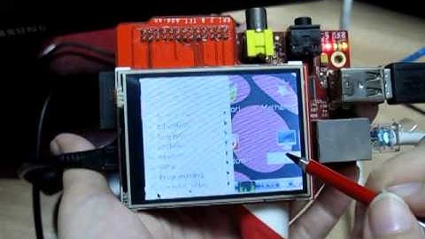 Raspberry PI 2.8 TFT Add-on V1.1 Touch Function Realizing