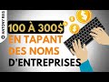 Ide pour gagner de largent sur internet en tapant des noms sur votre clavier dordinateur