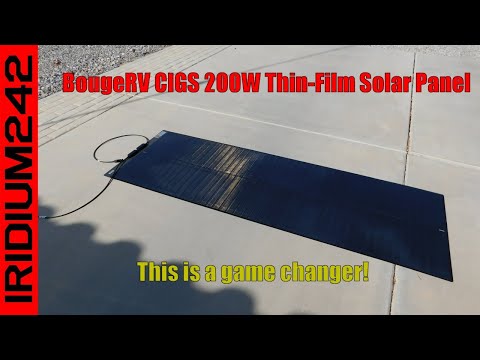 High Tech Emergency Solar:  BougeRV CIGS 200W Thin Film Solar Panel