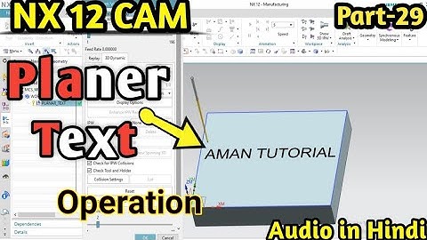 planer text | nx cam planer text operation | planer text operation