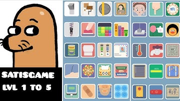 SATISGAME gameplay walkthrough : page 1 to 5 complete