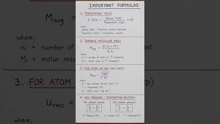 Important formula of mole concept#chemistry #jeefoundation #neet #moleconcept