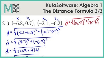 KutaSoftware: Algebra 1- Distance Formula Part 3