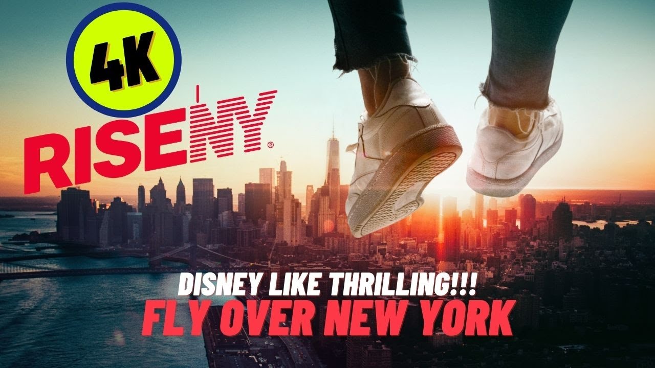 RiseNY Thrilling Full Ride 4K! Complete Experience Disney's Ride NYC Rise NY Times Square New York
