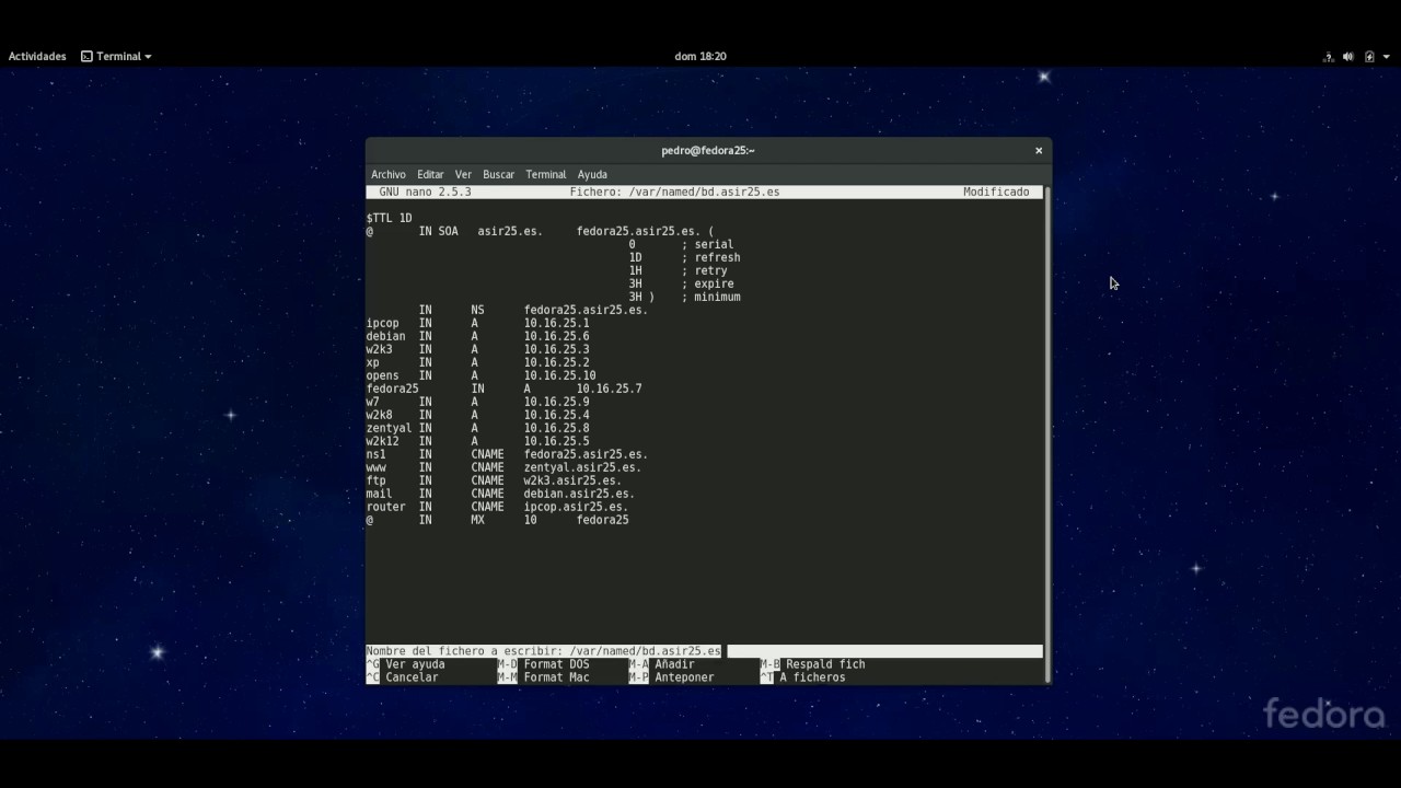 Fedora - Crear servidor DNS con Bind - YouTube