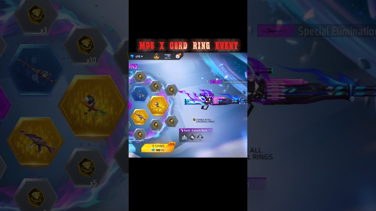 НОВОЕ СОБЫТИЕ KORD X MP5 RING FREE FIRE | НОВОЕ СОБЫТИЕ MP5 RING SPIN | НОВОЕ СОБЫТИЕ FF | НОВОЕ ...