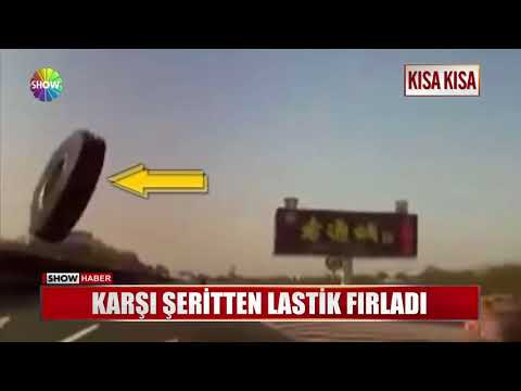 Karşı şeritten Lastik Fırladı