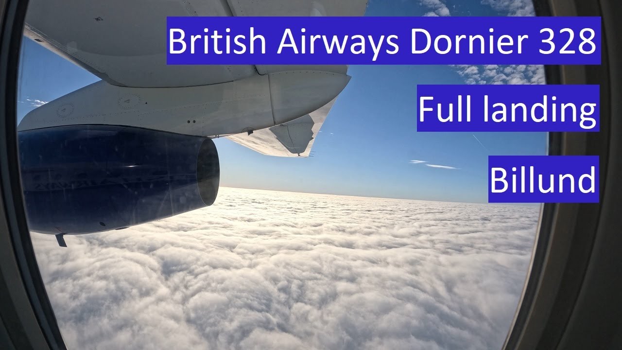 Window seat (Landing) - British Airways Dornier 328: London City (LCY) to Billund (BLL)