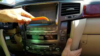 How to Remove Radio / Navigation / Display from Lexus LX570 2010 for Repair.