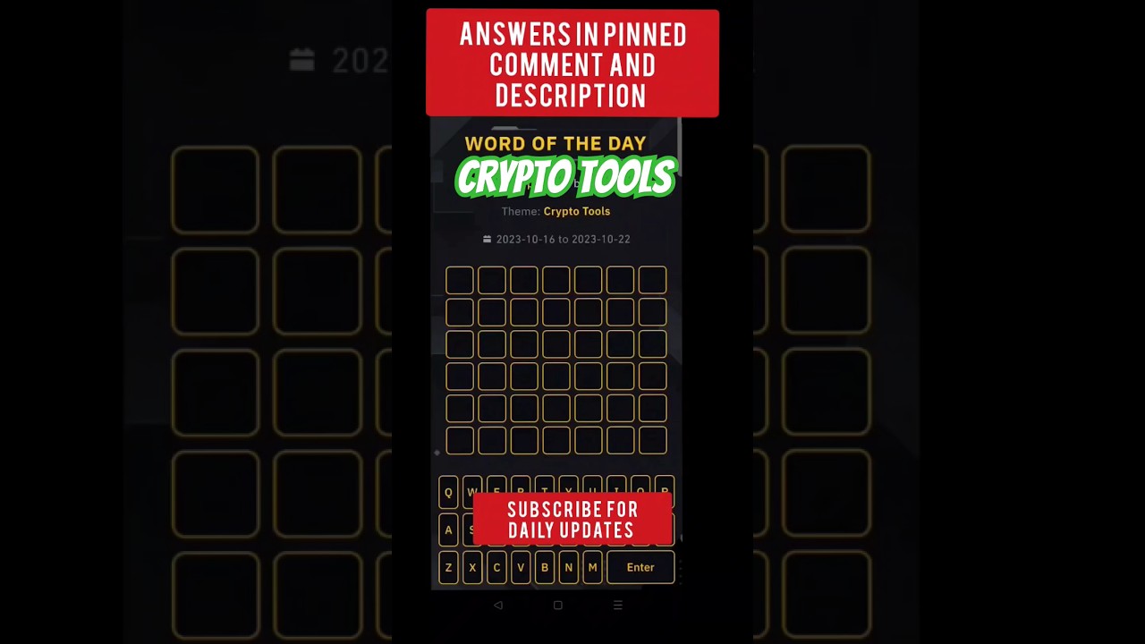 October 19, 2023 Binance Word of the Day Answers : Crypto Tools