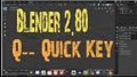 Blender 2.80 Indispensable Quick Key: Baltimore