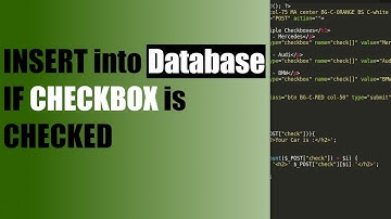 If Checkbox is Checked Insert Data into Database