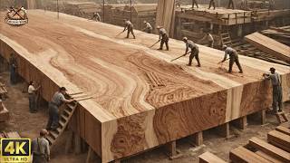 Inside Massive Timber Processing | Giant Logs and Powerful Machines