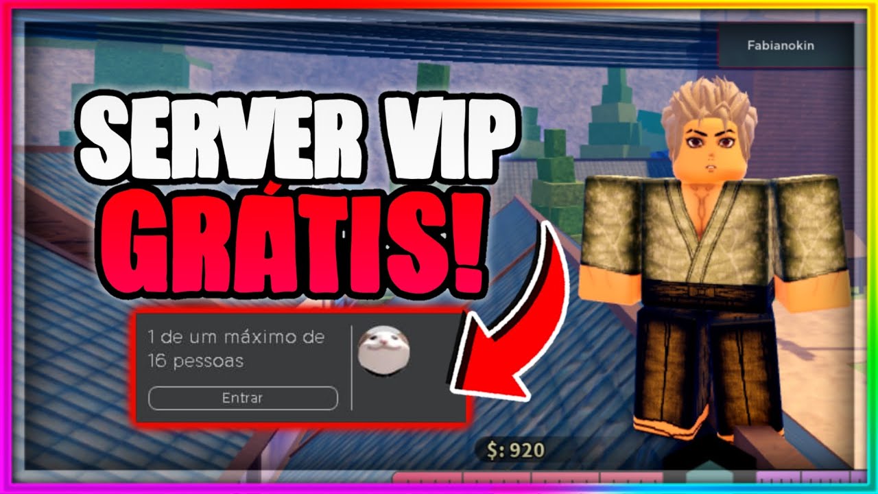 💰SERVIDORES VIP GRÁTIS DE TODOS OS JOGOS DO ROBLOX💰 