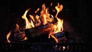 A Fireplace Fire! Crackling Sounds, Orange and Golden Flames, Slow Burning Logs and Glowing Embers