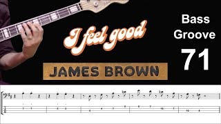 I GOT YOU (I FEEL GOOD) (James Brown) How to Play Bass Groove Cover with Score & Tab Lesson chords