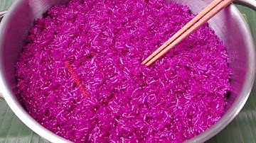 XÔI LÁ CẨM NƯỚC CỐT DỪA nấu theo cách này màu đẹp béo ngon dẻo mềm khi để nguội