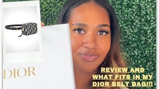 Christian Dior Oblique Belt Pouch Blue What Fits In My Bag