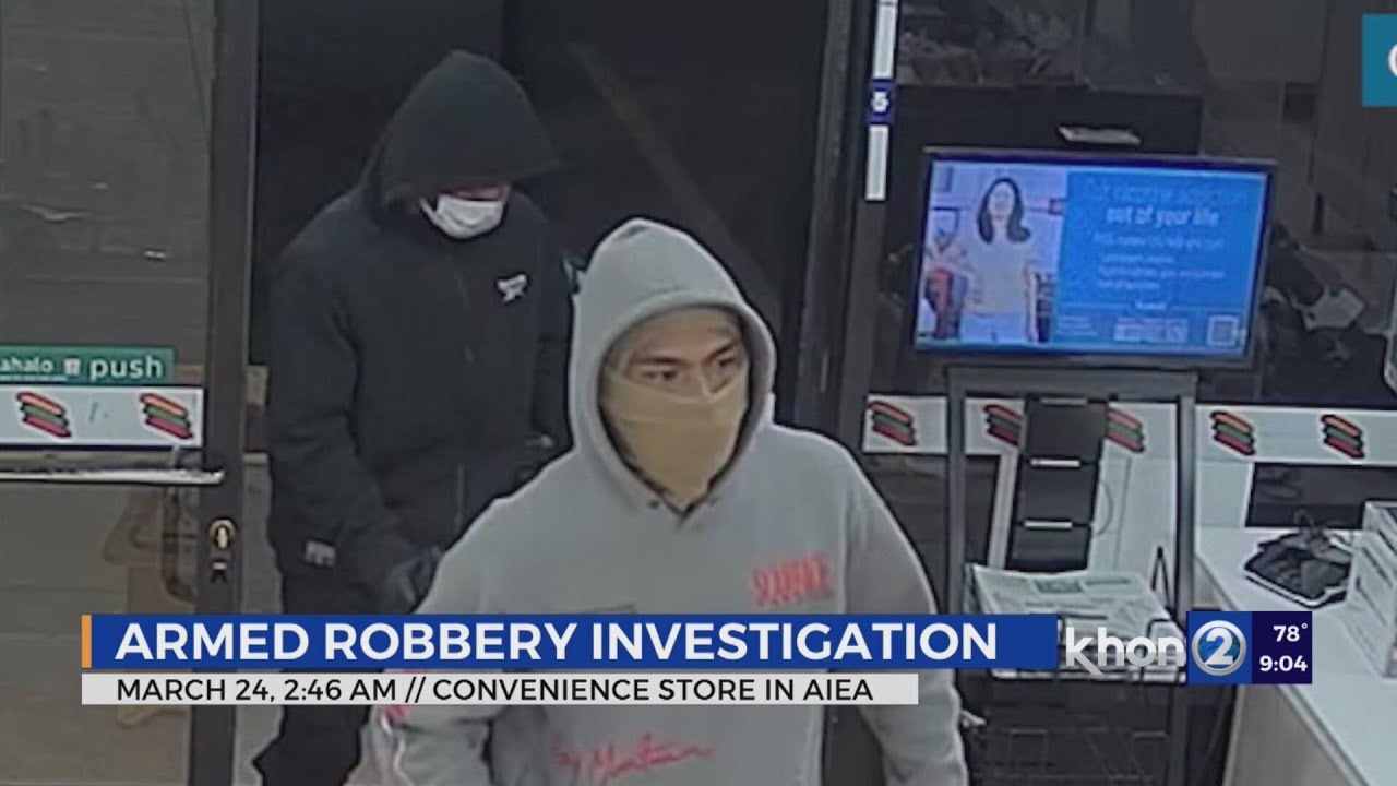 Police seek help identifying suspects in Aiea armed robbery - YouTube