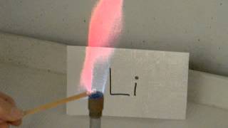 flame tests Li