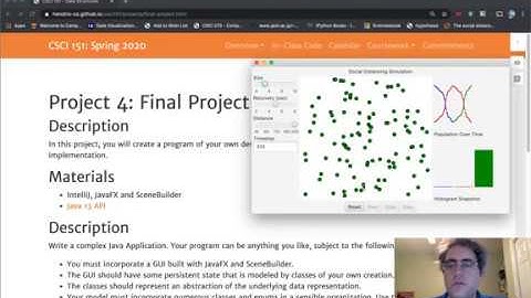 Social Distancing Simulation in JavaFX: 1 - State, Position, Heading