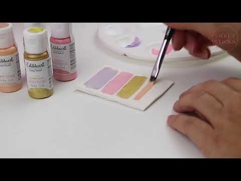 Painted Swatch Tile - Edible Art Decorative Cake Paint - Youtube