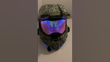 My 3d printed master chief helmet can talk #cosplay #halo #3dprinting #ender3 #helmet #haloinfinite