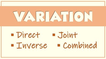 Direct, Inverse, Joint, and Combined Variation [Grade 9] | Ms Rosette