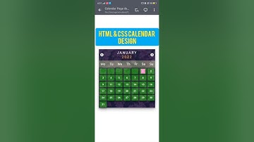 how to make calendar in Html & Css || 2022 New year calendar page design.