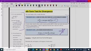 Calculus 10.3 Nth term test Example 1 a & b